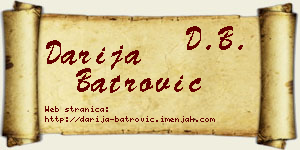 Darija Batrović vizit kartica